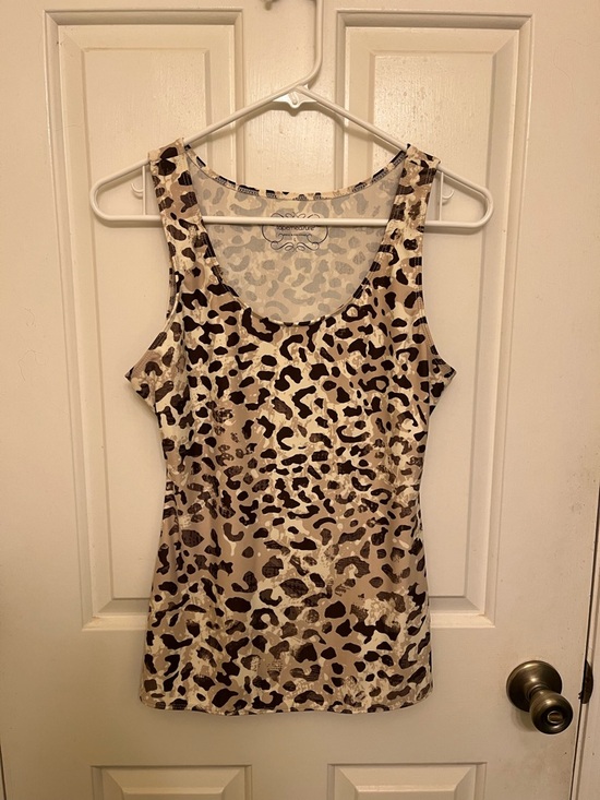 Tapemeasure Tops - Tapemeasure Animal Print Sleeveless Cheetah Print Tank Top